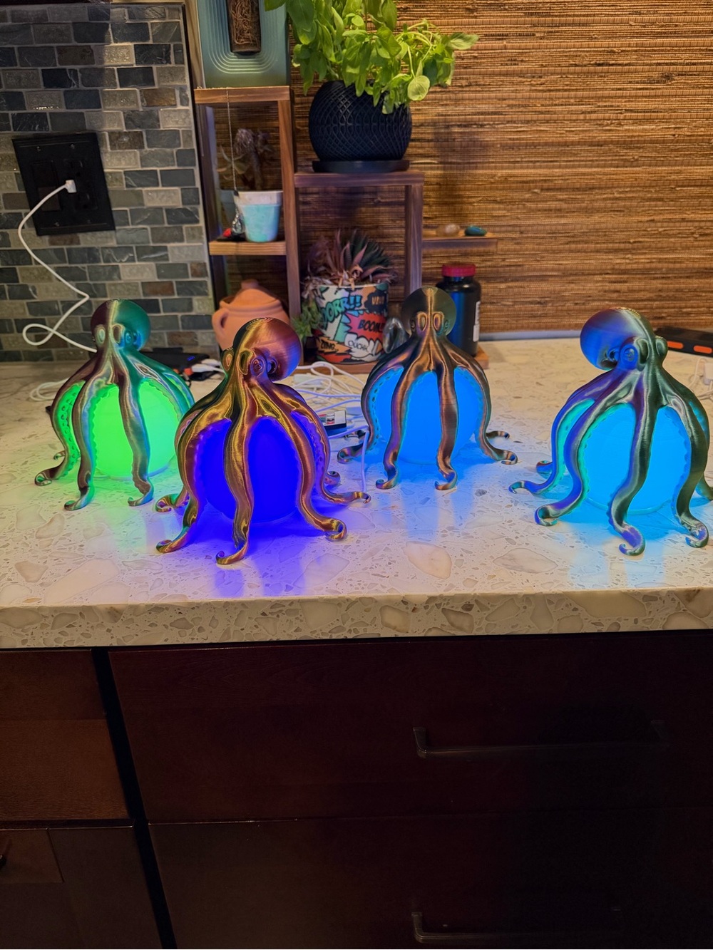 LED Octopus Party Lights - available in 4 colors